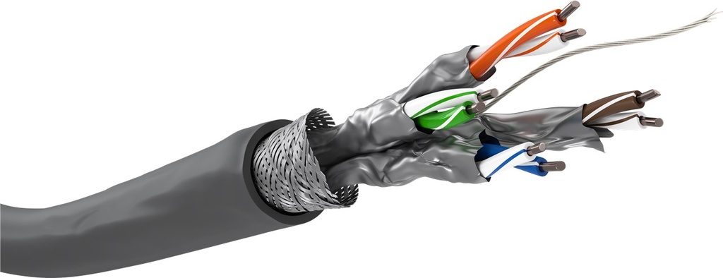 [95696] Goobay 95696 - CAT6 verkkokaapeli S/FTP 305m kela harmaa