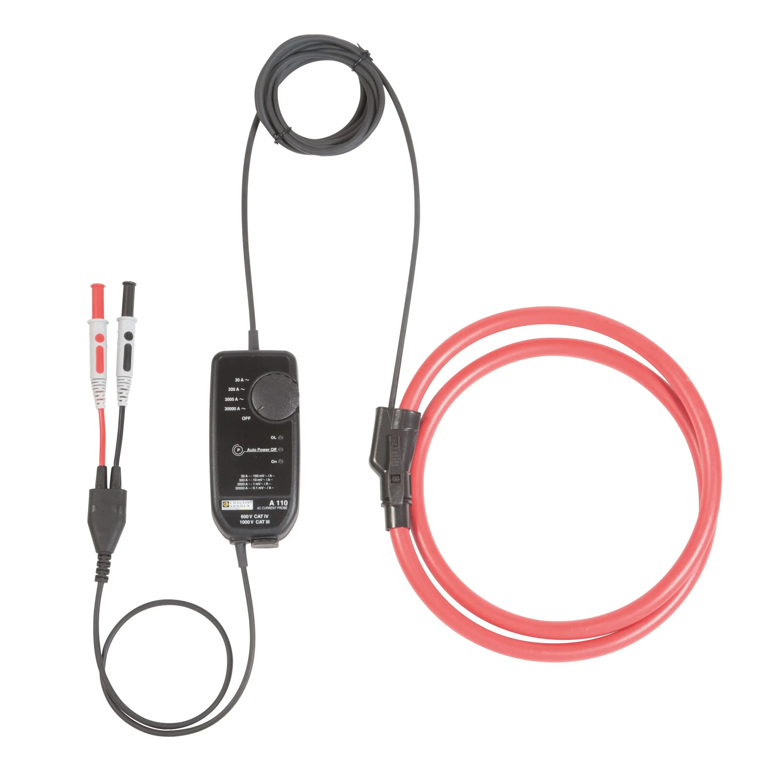 Chauvin-Arnoux AmpFlex A110 - Virtapihti yksivaihe 120cm 4mm banaani 1000 V CAT IV