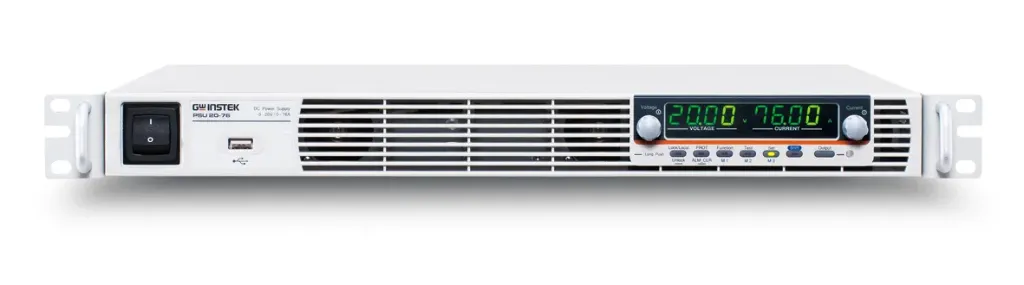 [01SU207600GT] GW INSTEK PSU 20-76 - Ohjelmoitava DC virtalähde 1520W 20V 76A räkkiasennettava