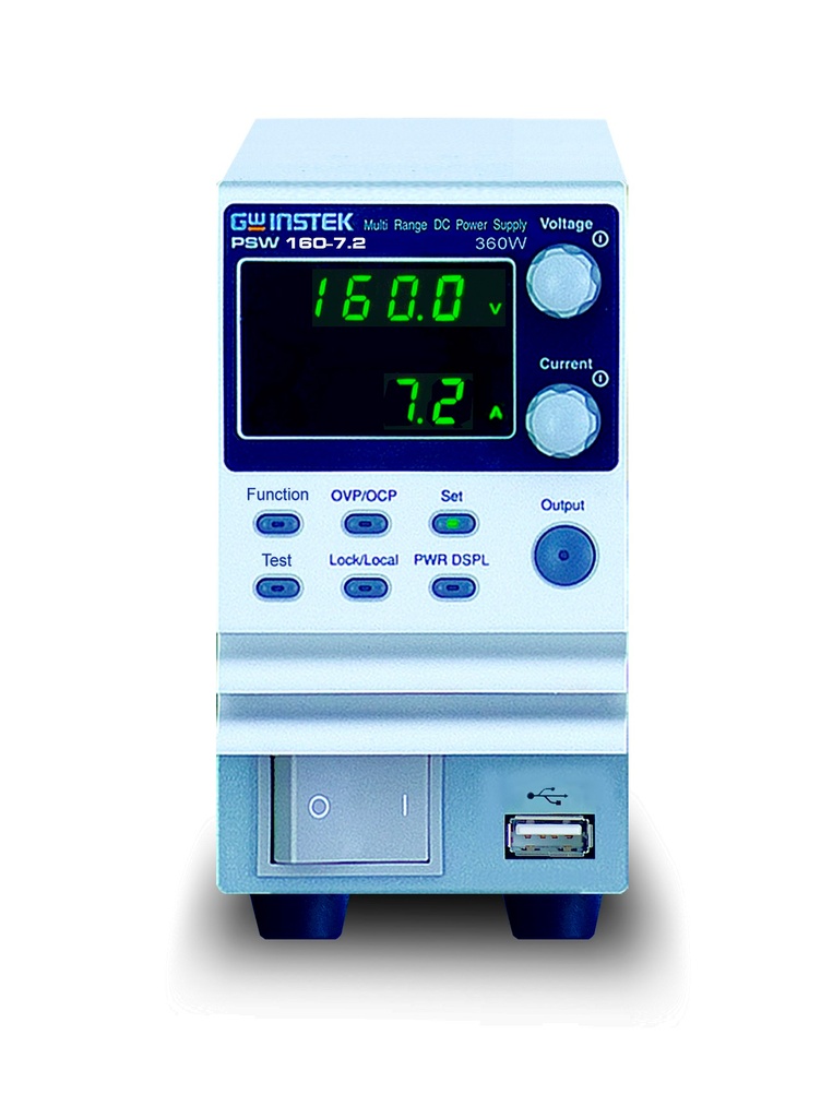 [01SW160710GT] GW Instek PSW160-7.2 - 360W Multi-Range Programmable power supply