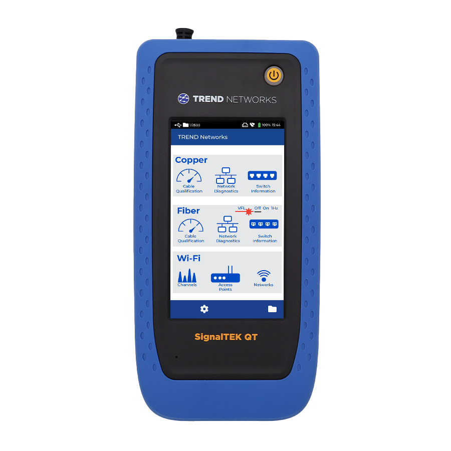 TREND Networks R166001 - SignalTEK QT Pro 10G kaapeli-, kuitu- ja WiFi-testeri