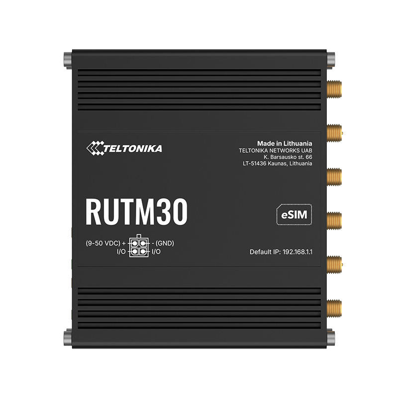 Teltonika RUTM30 - Teollinen 5G-reititin SA/NSA Dual SIM eSIM