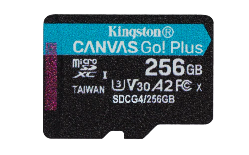 [SDCG4/256GBSP] KINGSTON SDCG4/256GBSP 256GB microSDXC Canvas Go Plus Gen4 200R A2 U3 Single Pack w/o ADP