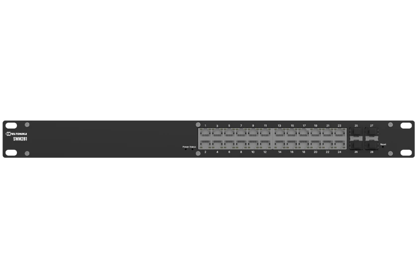 Teltonika SWM281 - Gigabit Ethernet Hallittava L2 kytkin 24-porttinen 4 x SFP
