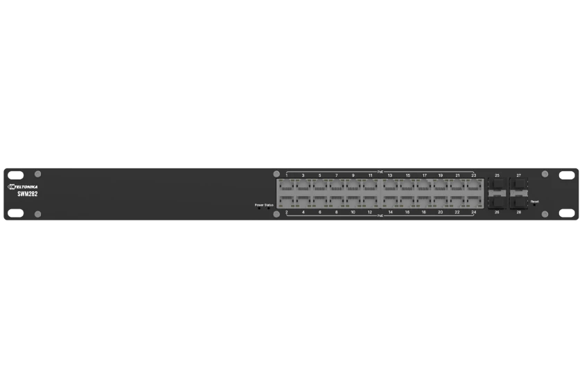 Teltonika SWM282 - PoE+ Hallittava L2 kytkin 24-porttinen 4 x SFP