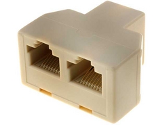 RJ45 Haaroitin Liitin 2 x naaras / naaras RJ45 -TEL-0036