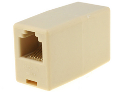 [93058] RJ45 8/8 Jatkoliitin Naaras / Naaras  Valkoinen - TEL-RJ45