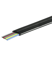 TEL606-MU - Modulaarinen 6 Napainen Litteä Puhelinkaapeli AWG30 - Musta