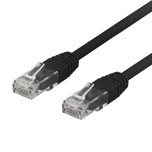 [TP-603S] DELTACO TP-603S - U/UTP CAT6 LAITEKAAPELI -  0 - 3m -  MUSTA