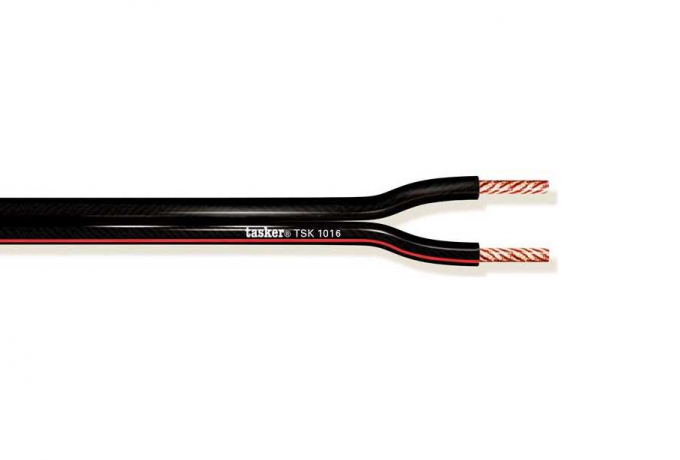 TASKER - TSK1016 ERITTÄIN TAIPUISA KAIUTINKAAPELI 2x2,50 mm2 -  PVC 100 m KELA - MUSTA