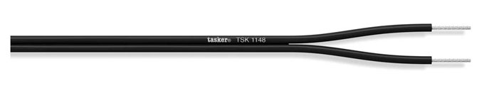 TASKER - TSK1148 100M LITTEÄ JAETTAVA KAAPELI 2x0,20 mm2 -  PVC 100 m KELA - MUSTA