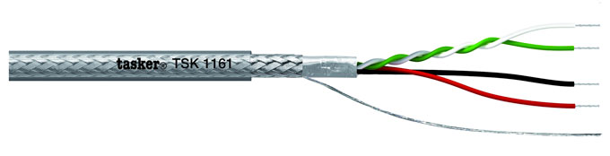 TASKER - TSK1161 100M USB2.0 KAAPELI 2x0,08+2x0,14 mm2 -  PVC 100 m KELA - KIRKAS