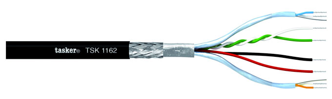 TASKER - TSK1162 100M USB3.0 KAAPELI 2x2x0,08+2x0,08+2x0,14 mm2 - PVC 100 m KELA- MUSTA