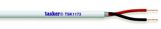 TASKER - TSK1173 TAIPUISA 2x0,75 mm2 KAAPELI -  PVC 100 m KELA - VALKOINEN