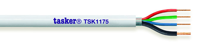 [TSK1175] TASKER - TSK1175 TAIPUISA 3x0,50 + 1x0,75 mm2 KAAPELI - PVC 100 m KELA - VALKOINEN