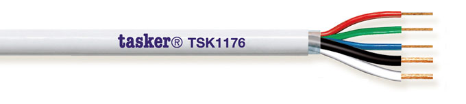 TASKER - TSK1176 TAIPUISA 3x0,35 + 2x0,50 mm2 KAAPELI - PVC 100 m KELA - VALKOINEN