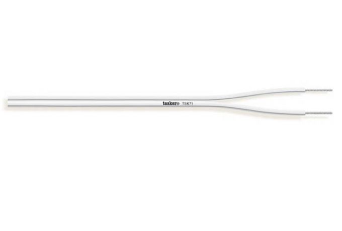 TASKER - TSK72 KAIUTINKAAPELI 2x0,75 mm2 -  SILICONE SHEATH 100 m KELA - VALKOINEN
