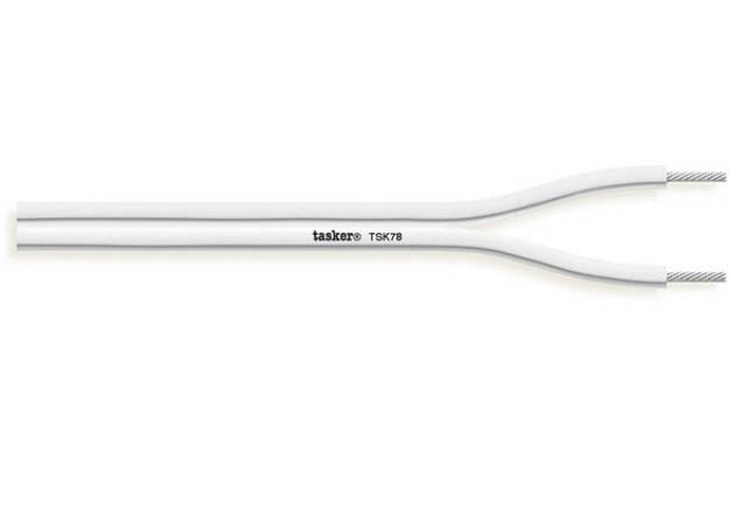 TASKER - TSK78 KAIUTINKAAPELI 2x4,00 mm2 -  SILICONE SHEATH 100 m KELA - VALKOINEN
