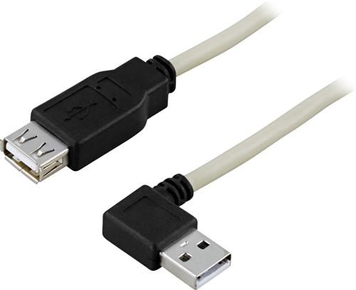 [USB2-102A] USB2 Jatkokaapeli A/A M KULMA/F 0.2 m
