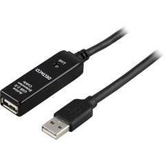 DELTACO USB2-EX10M - AKTIIVINEN USB JATKOKAAPELI 10