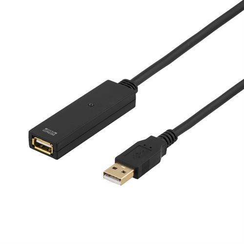 [USB2-EX7M] DELTACO USB2-EX7M - AKTIIVINEN USB JATKOKAAPELI 7m