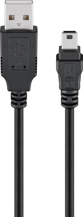GOOBAY USB2-MINI5-B30 USB A mini-B kaapeli 0,3m MUSTA