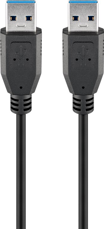 [95716] GOOBAY USB3-AA050, USB3 KAAPELI 0.50m LIITTIMET USB A UROS / USB A UROS MUSTA