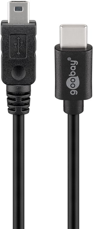 [67989] GOOBAY USB67989, USB C / USB 2.0 B UROS/UROS 0,5m MUSTA