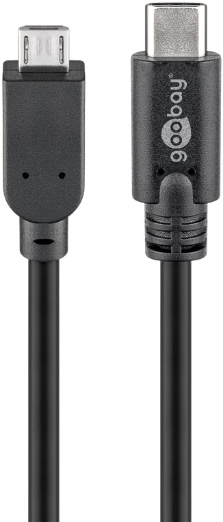 [67993] GOOBAY USB67993, USB 2.0 - C / MICRO B KAAPELI M/M 1m MUSTA