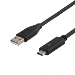 [USBC-1004] DELTACO USBC-1004 -  USB 2.0 Kaapeli 1m Liittimet Tyyppi C / Tyyppi A Uros - Musta