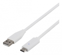 [USBC-1010] DELTACO USBC-1010 - USB2 / USB-C kaapeli valkoinen 1.5m