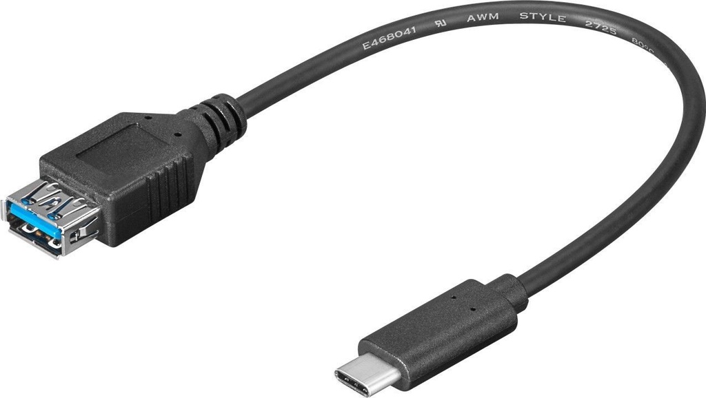GOOBAY USB67894, USB 3.0 A NAARAS / C UROS KAAPELI 0,2m  - MUSTA