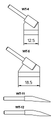 WELLER WT-11 - KÄRKIPARI WT/WTA-50  1 mm VAAKA