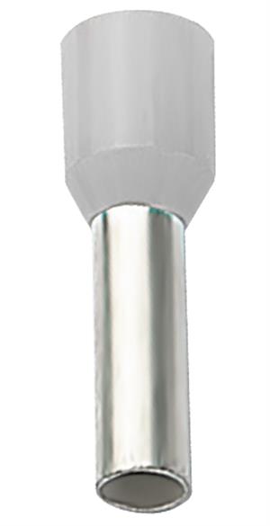 [E01] ELEMATIC E01 Eristetty pääteholkki 0,5 mm2 6/12mm Valkoinen 500 kpl/pss