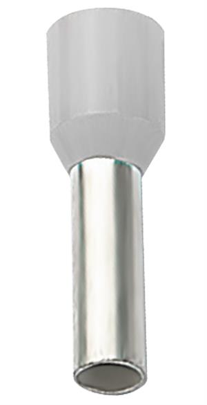 ELEMATIC E060 Eristetty pääteholkki 0,75 mm2 10/16mm Valkoinen  500 kpl/pss