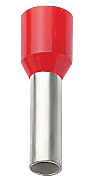 ELEMATIC E09B Eristetty pääteholkki 1,0 mm2 8/14mm nauhassa Punainen  500 kpl/pss