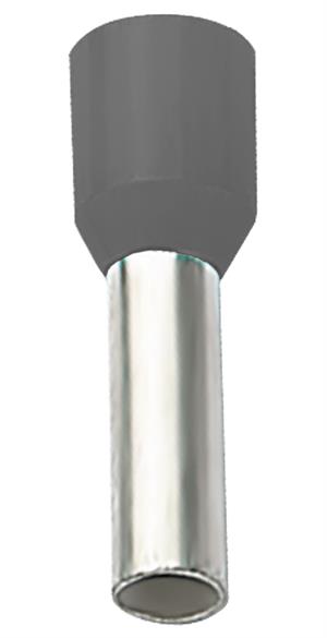 ELEMATIC E16C Eristetty pääteholkki 2,5 mm2 8/14mm Harmaa  100 kpl/pss