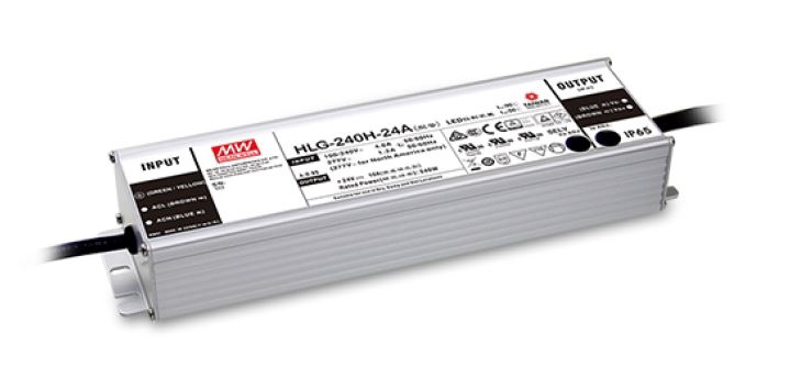 MEAN WELL HLG-240H-12A - Himmennettävä (potikka) LED Virtalähde 196W 12V 16A