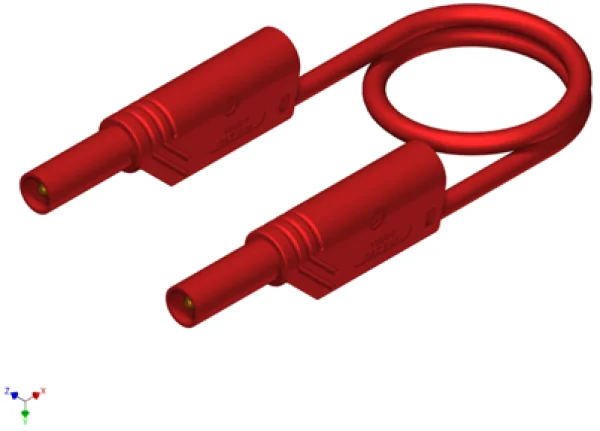 HIRSCHMANN MLS WS 50/1 - Turvamittajohto punainen AC/DC 1000V 16A 0.5m