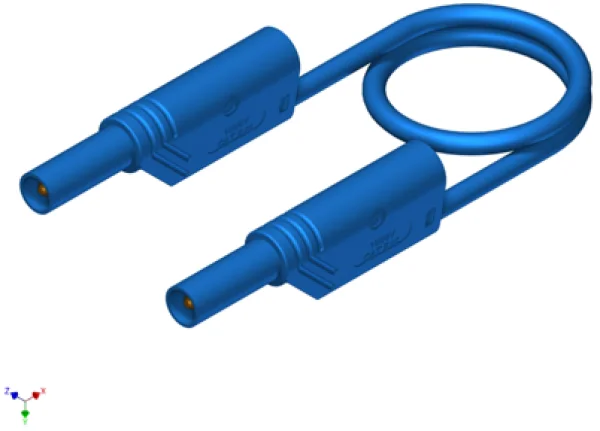 HIRSCHMANN MLS WS 50/1 - Turvamittajohto sininen AC/DC 1000V 16A 0.5m