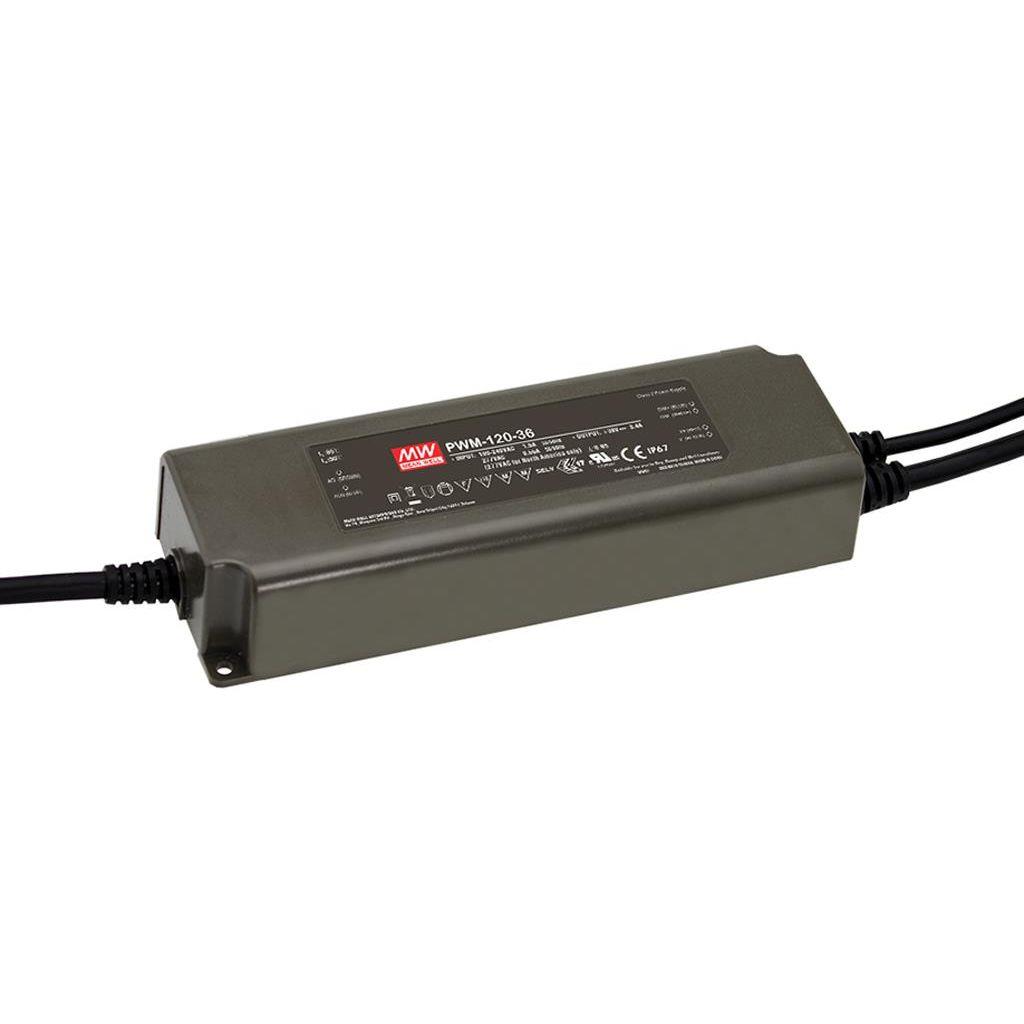 MEAN WELL PWM-120-12 - Himmennettävä (3:1) LED Virtalähde 120W 12V 10A - Vakiojännite