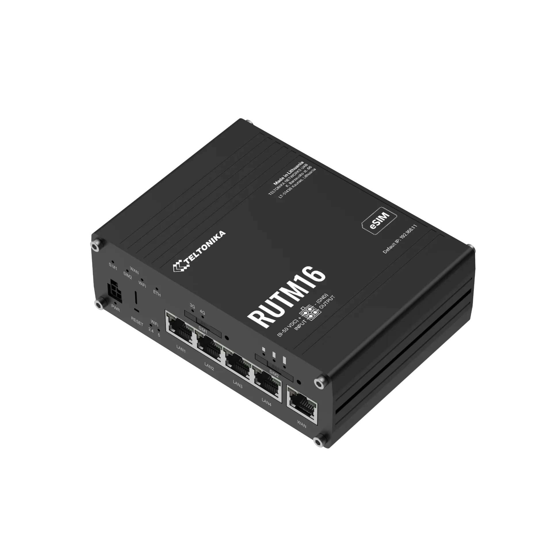 TELTONIKA RUTM16 4G reititin Global version LTE/WLAN Cat6 2xSIM GPS