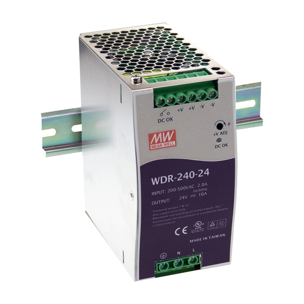 [WDR-240-48] MEAN WELL WDR-240-48 - Teholähde DIN-kisko 240W 48V 5A