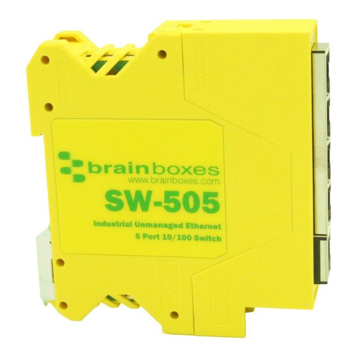 BRAINBOX SW-505 Kompakti teollinen 5-porttinen 10/100 Ethernet -kytkin
