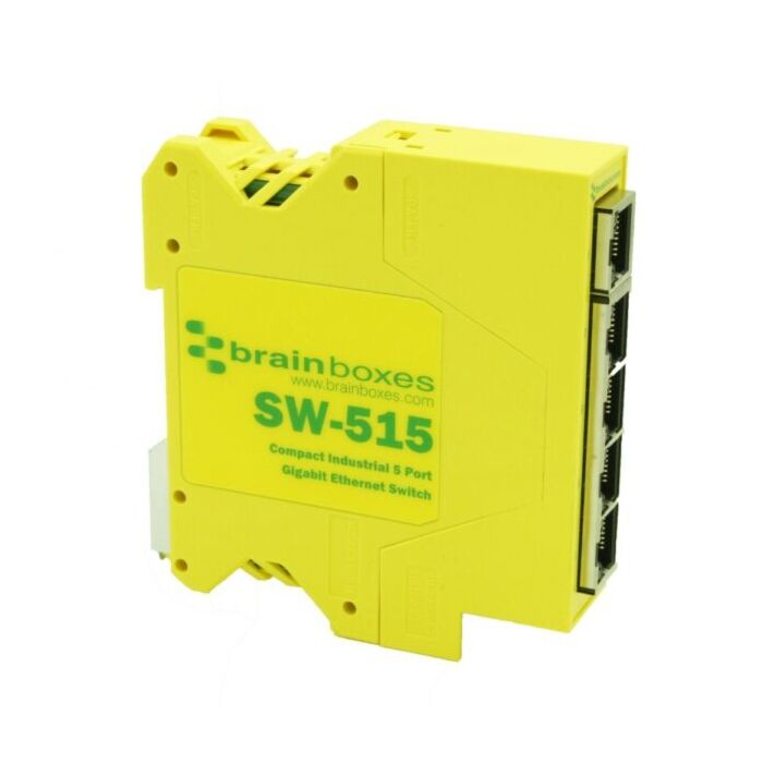 BRAINBOX SW-515 Kompakti teollinen 5-porttinen Gigabit Ethernet -kytkin