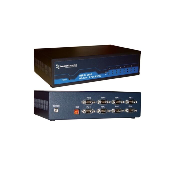 [US-279] BRAINBOX US-279 USB 8-porttinen RS232 1 MBaud