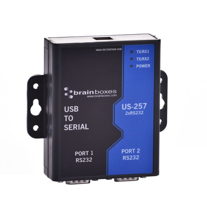 [US-257] BRAINBOX US-257 USB 2-porttinen RS232 1 Mbaud