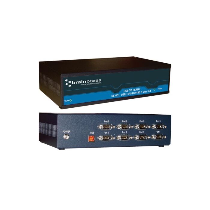 [US-601] BRAINBOX US-601 USB RS422/485 8-porttinen keskitin