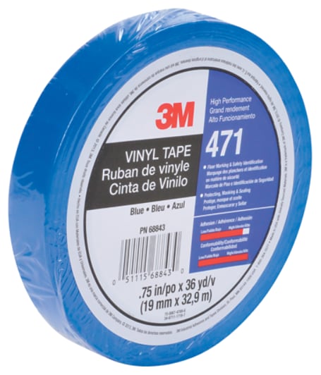 [7100044170] 3M 471 vinyyliteippi sininen 12 mm x 32 m 72/pakk yksittäispakattu PN36408