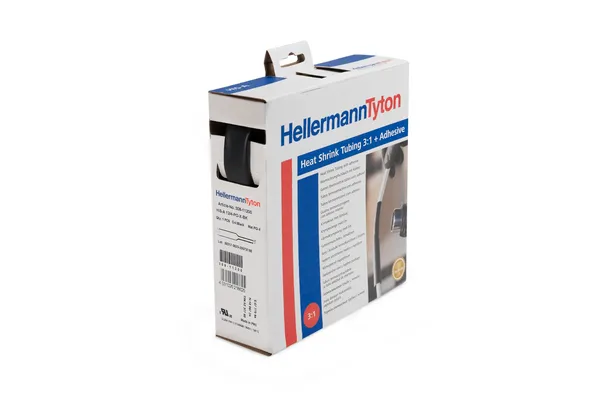 HellermannTyton 308-10900 - Kutistesukka musta 9/3 5m liimalla